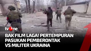 Momen Pertempuran Antara Pasukan Militer Pemberontak yang Didukung Rusia Melawan Pasukan Ukraina