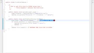 HOW TO GET FILE SIZE IN BYTES USING JAVA
