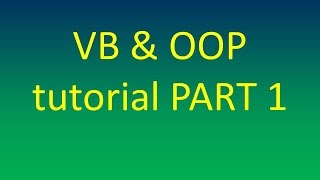 classes and shared keyword in vb visual basic program part 1
