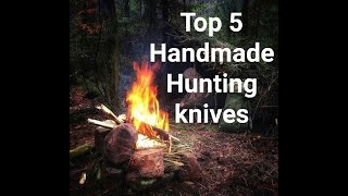 Top 5 Handmade Damascus Hunting Knives, #who is better #best #knife #youtubeshorts #youtubevideo,