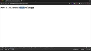 Parse HTML entities in React