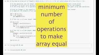 Minimum Operations to Make Array Equal Leetcode Solution in python