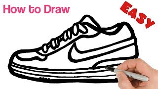 How to Draw Nike Sneakers Shoes Easy | Art Tutorial