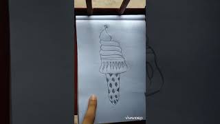 Simple Ice-cream Pencil drawing#youtubeshorts #art #drawing #shorts