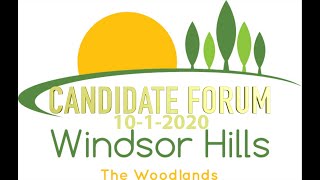 Windsor Hills Candidate Forum 2020