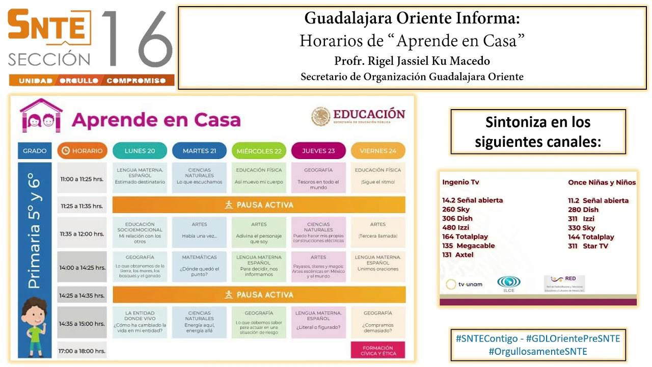 Rigel Ku Gdl Oriente 16 Horarios De Clases Por Nivel Educativo