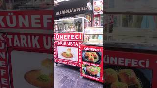 This Kanafeh in Turkey Antalya 🇹🇷 Looks Burnt But Taste so good | Streetfood In Turkey