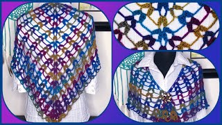 SCARF in CROCHET, step by step, SUPER EASY, # 29 (with 100 gr of yarn)