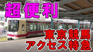 【競馬場線に特急】府中競馬正門前駅始発の特急新宿行きに乗ってきた！