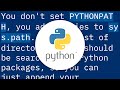 In Python script, how do I set PYTHONPATH?