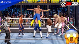 WWE 2K23 - Vinicius vs Mbappe vs Haaland vs Kane vs Messi vs Ronaldo - Elimination Chamber Match