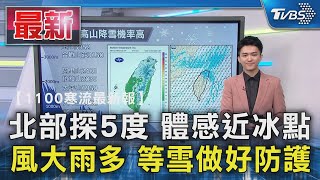 【1100寒流最新報】北部探5度 體感近冰點 風大雨多 等雪做好防護｜TVBS新聞 @TVBSNEWS01