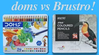 Doms vs Brustro : Which Art Brand is Best? | In-Depth Comparison \u0026 Review!✨🎨My honest review!