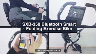 VRAi Fitness SXB-350 3-in-1 Smart Folding Exercise Bike with Kinomap Smartphone App Compatibility