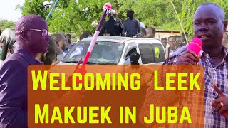 Welcoming of Abraham Leek Makuek Deng in Juba by Eye Group, Legend Dancers & Old School Dancers.