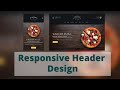 Responsive Restaurant Header Design with HTML and CSS 2021