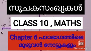 CLASS 10 Chapter 6 സൂചക സംഖ്യകൾ പാഠഭാഗത്തിലെ ഫുൾ നോട്ടുകളും