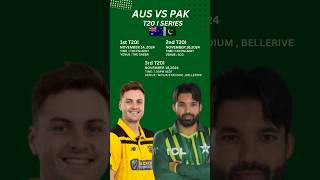 AUS vs PAK- SCHEDULE OF T20I SERIES 2024 #t20icricket