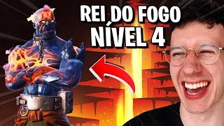 liberei o estagio 4 do rei do fogo fortnite - rei de fogo fortnite