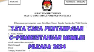 Tata Cara Penyampaian Surat Pemberitahuan Memilih Pada Pilkada 2024