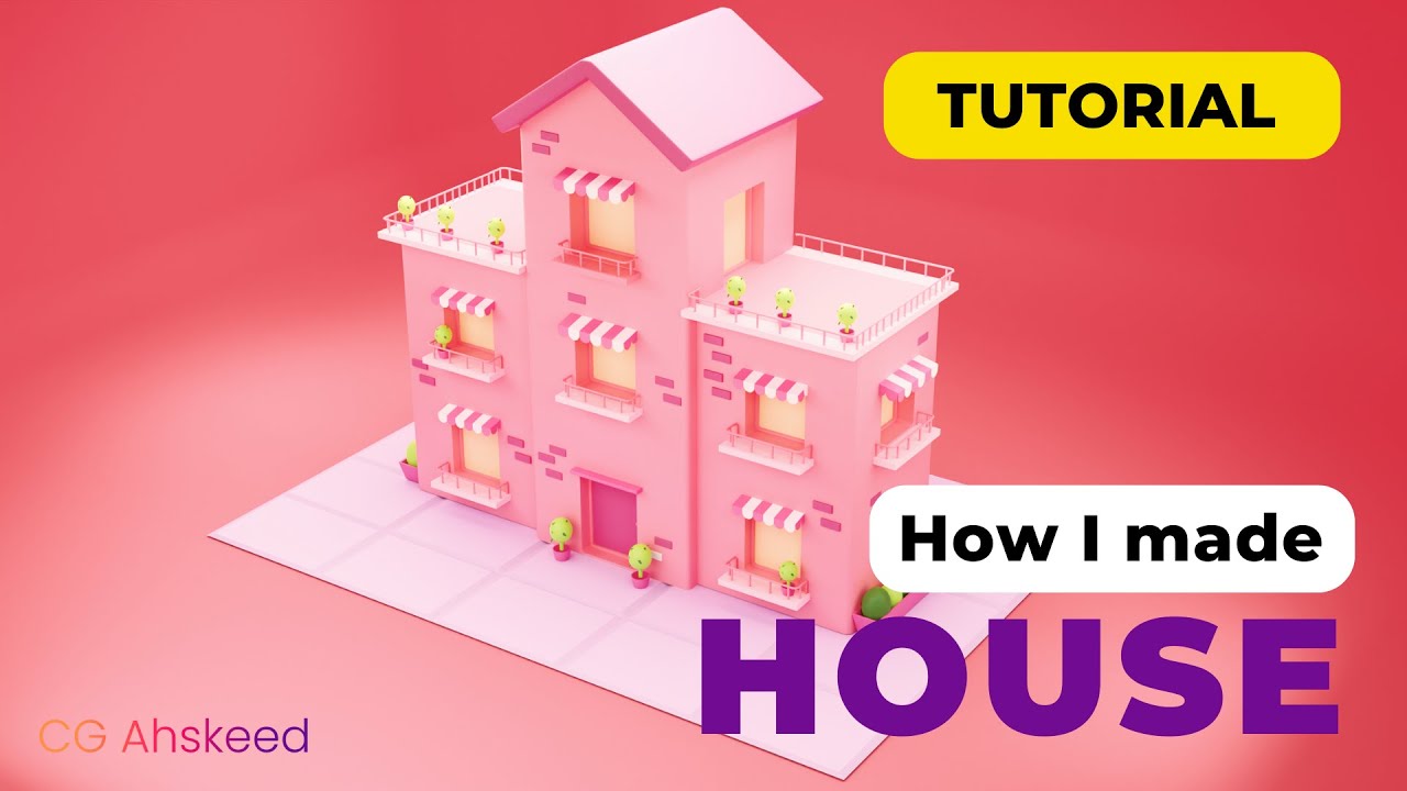 Blender Tutorial For Beginner || 3D House Blender (Part1) #b3d #blender ...