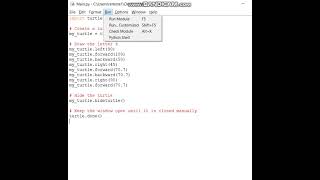 Python Turtle - Draw letter K