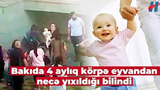 Bakıda 4 aylıq körpə eyvandan görün necə yıxılıb - Prokurorluq AÇIQLADI