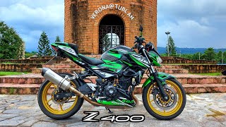 รีวิว Z400 โชว์จุดเด่น สติ๊กเกอร์ ล้อทอง ของแต่งรอบคัน