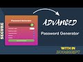 Password Generator in JavaScript | Advanced Random Password Generator (Free JavaScript Project 2023)