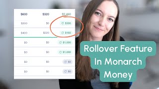 Rollover Feature in Monarch Money (how to deal with larger, one-time expenses)