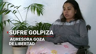 Alejandra fue golpeada por la actual pareja de su exesposo