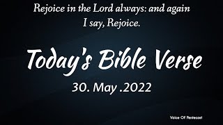 Today's Bible Verse 30.05.2022 ♦️ May Month | TPM HYMNS | Blessings words for you | VOP Gospel 🕊️