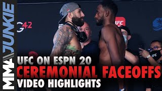 UFC on ESPN 20 full fight card faceoffs highlights