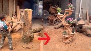 Wood Craft make Amazing Garden flower , Creative