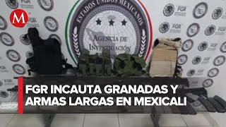 Autoridades aseguran arsenal en el valle de Mexicali; hay un detenido