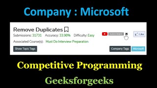Remove Duplicates | Competitive Programming | Leet code | String | Data structures