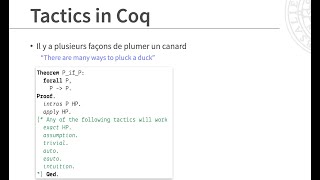 Interactive Theorem Proving, Lecture 3 - Coq, Tactics, and Locally Nameless, by Elias Castegren