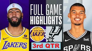 Los Angeles Lakers vs San Antonio Spurs Highlights 3rd-Qtr HD | Dec 15, 2023 | 2023-24 NBA Season