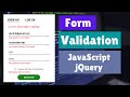 How To Validate Registration Form in jQuery | Form Validation Using JavaScript and jQuery