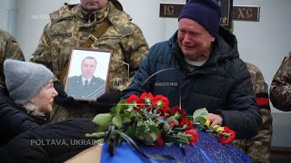 Funerals held for two families, three children killed in Russian missile attack on Ukraine