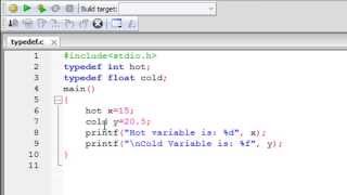 C Programming Tutorial - 72: Typedef