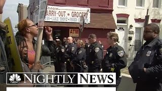 Freddie Gray Protests In Baltimore Turn Tense | NBC Nightly News