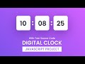 Digital Clock | Javascript Project With Source Code