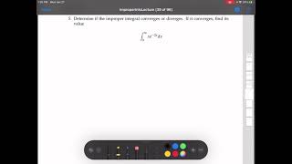 Improper Integral Example 5