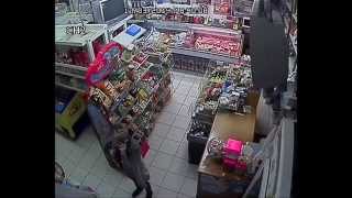 Thief in mini market Kvartal Kiryat Motzkin Israel