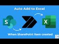 Power Automate: Automatically Add New SharePoint Items to Excel (Step-by-Step Tutorial)