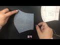 how to make a diy no sew face mask｜face mask pattern｜all handmade fabric mask ｜立體布口罩紙樣教學｜布口罩做法｜可更換濾片