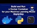 Build and Run a Docker Container for your Machine Learning Model (Step by Step)