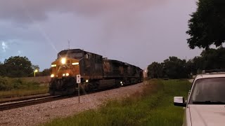 MUST SEE: CSX train running from storm with EPIC horn ambience