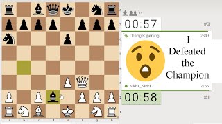 I defeated the Antichess champion